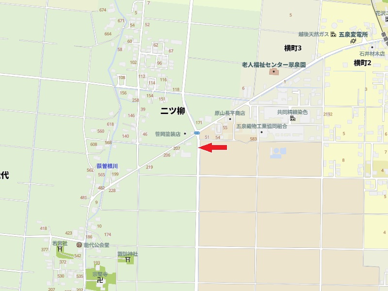 売地 五泉市 五泉市二ツ柳字花立210番（計2区画）