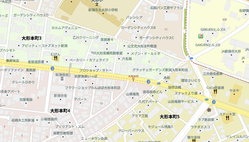 貸店舗 新発田市・村上市・胎内市 新潟市東区大形本町3丁目5-35
